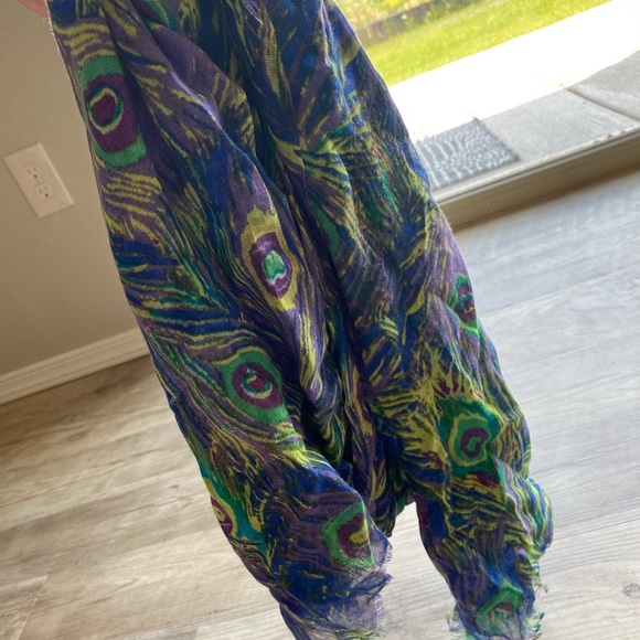 Charming Charlie Peacock Scarf/Wrap - Picture 6 of 6
